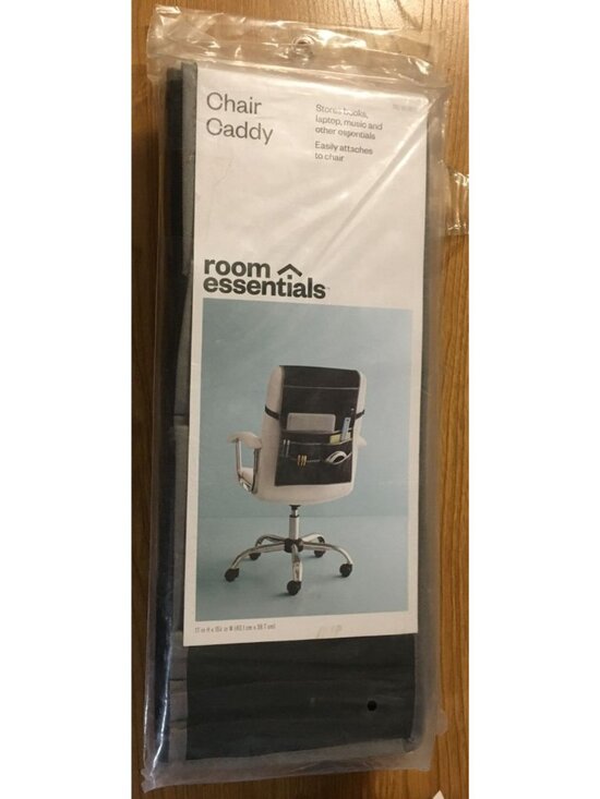 Room Essentials Other - Room Essentials Chair Caddy Black With Pockets Books Accessories 17" x 15" RARE!